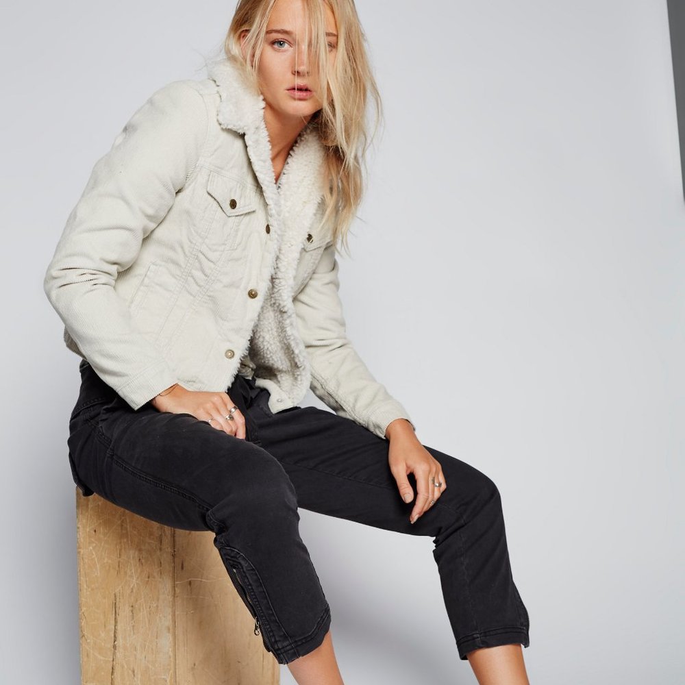 LEVI'S Trucker Lining Cord Jacket / Sherpa - XS